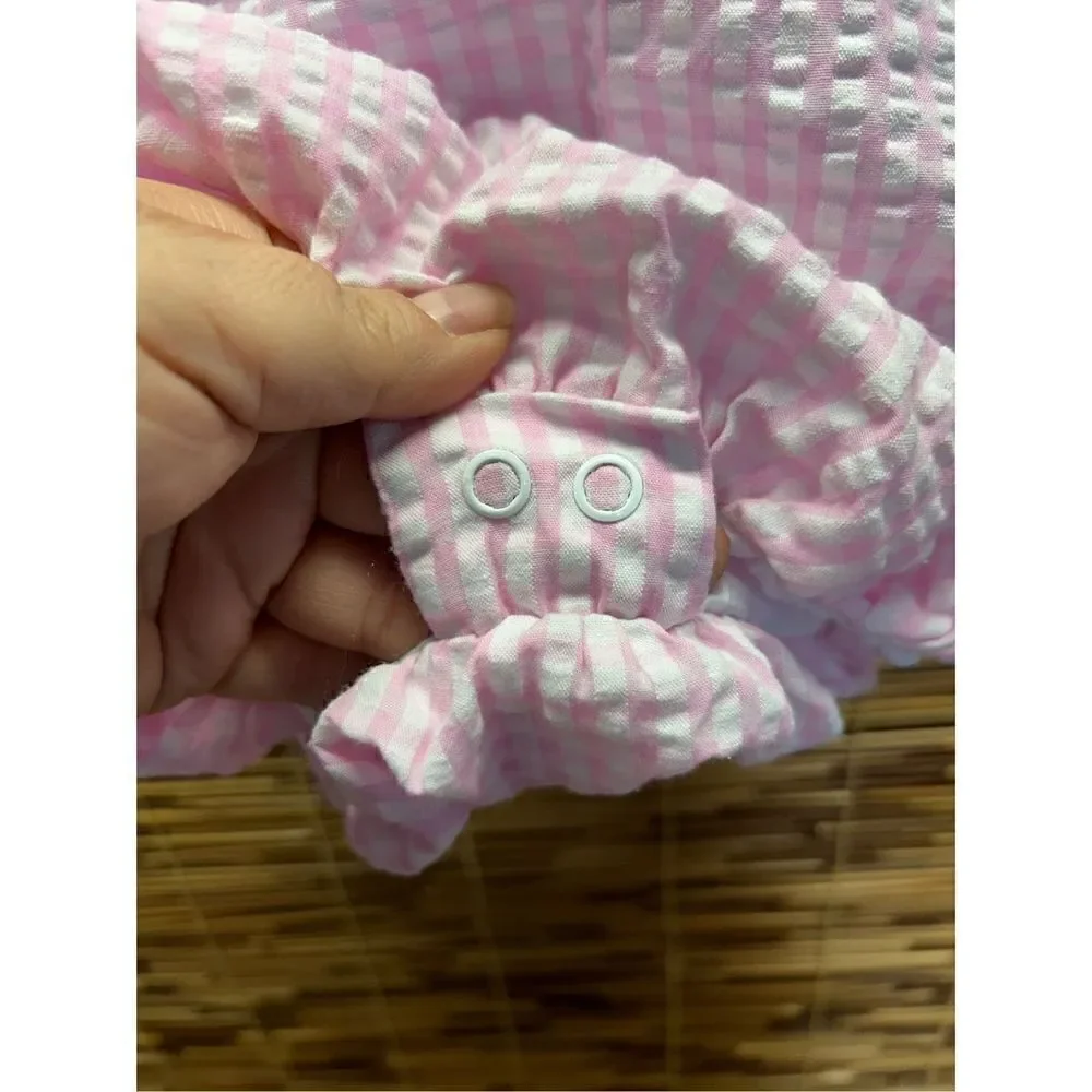 Rare Editions Size 12 Month Romper Pink and Purple
